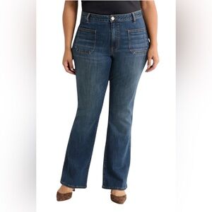 Kut from the Kloth Anna High Rise Flare Jeans Dark Wash Size 10 NWT